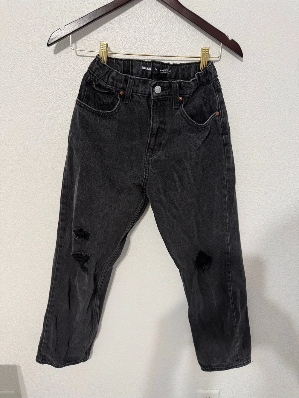Old Navy Black Ripped Boyfriend Jeans for Kids